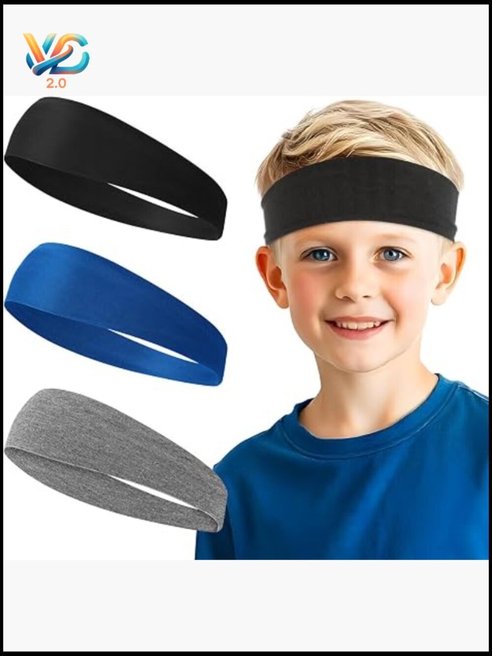 3 Pack Soft Breathable Sport Headbands for Baseball Basketball Football Tennis
